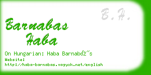 barnabas haba business card